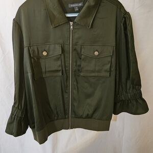 #109 Kate & Mallory Women's Olive Bomber Jacket